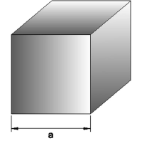 Vierkantstange - Edelstahloptik