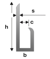 U-Verbindungsprofil 20 x 10 x 1,5 mm - Pressblank