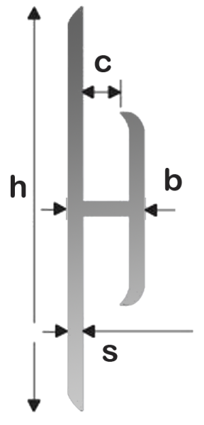 H-Verbindungsprofil 40 x 20 x 1,5 mm - Pressblank