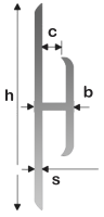 H-Verbindungsprofil 40 x 20 x 1,5 mm - Pulverbeschichtet